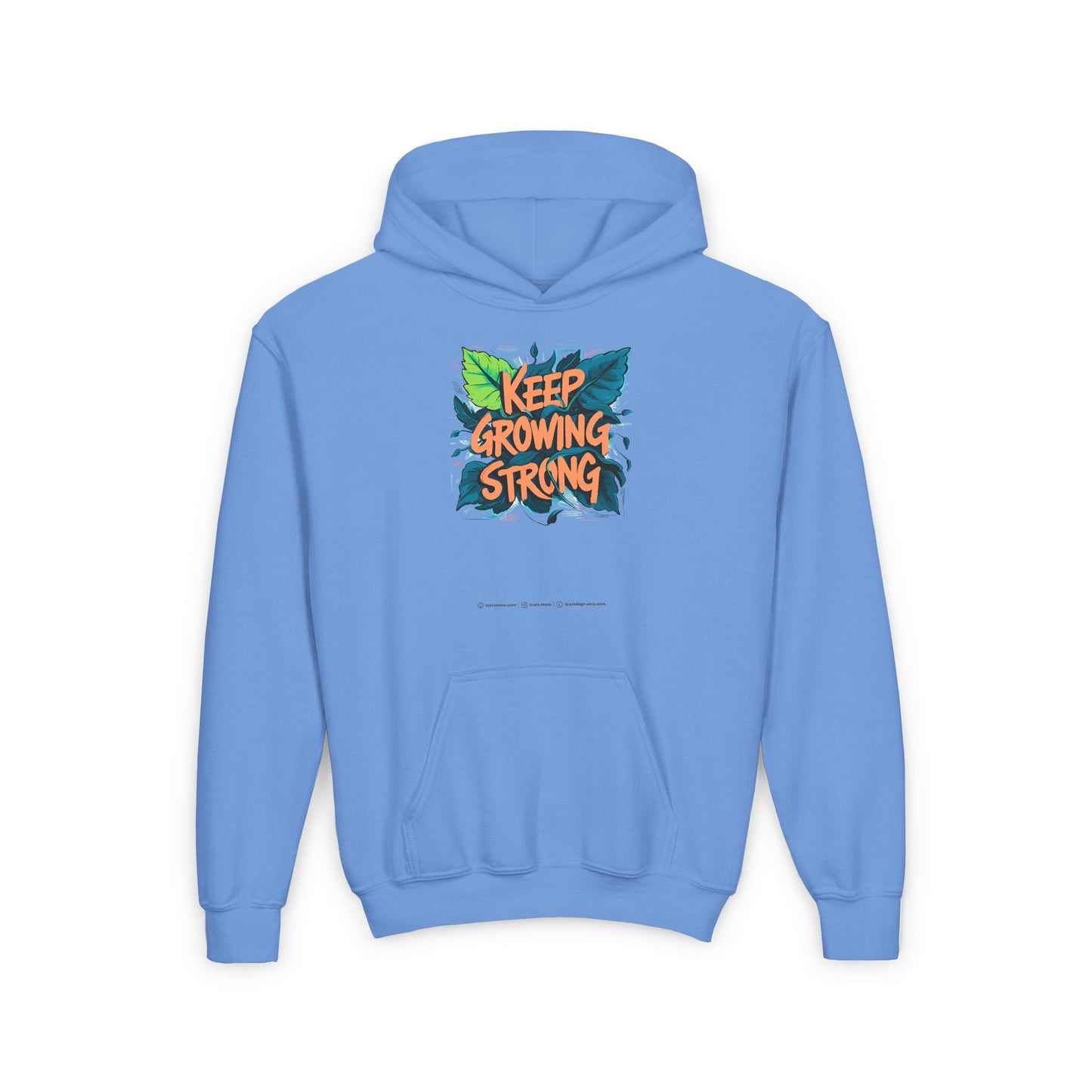 Keep Growing Strong Youth Heavy Blend Hooded Sweatshirt