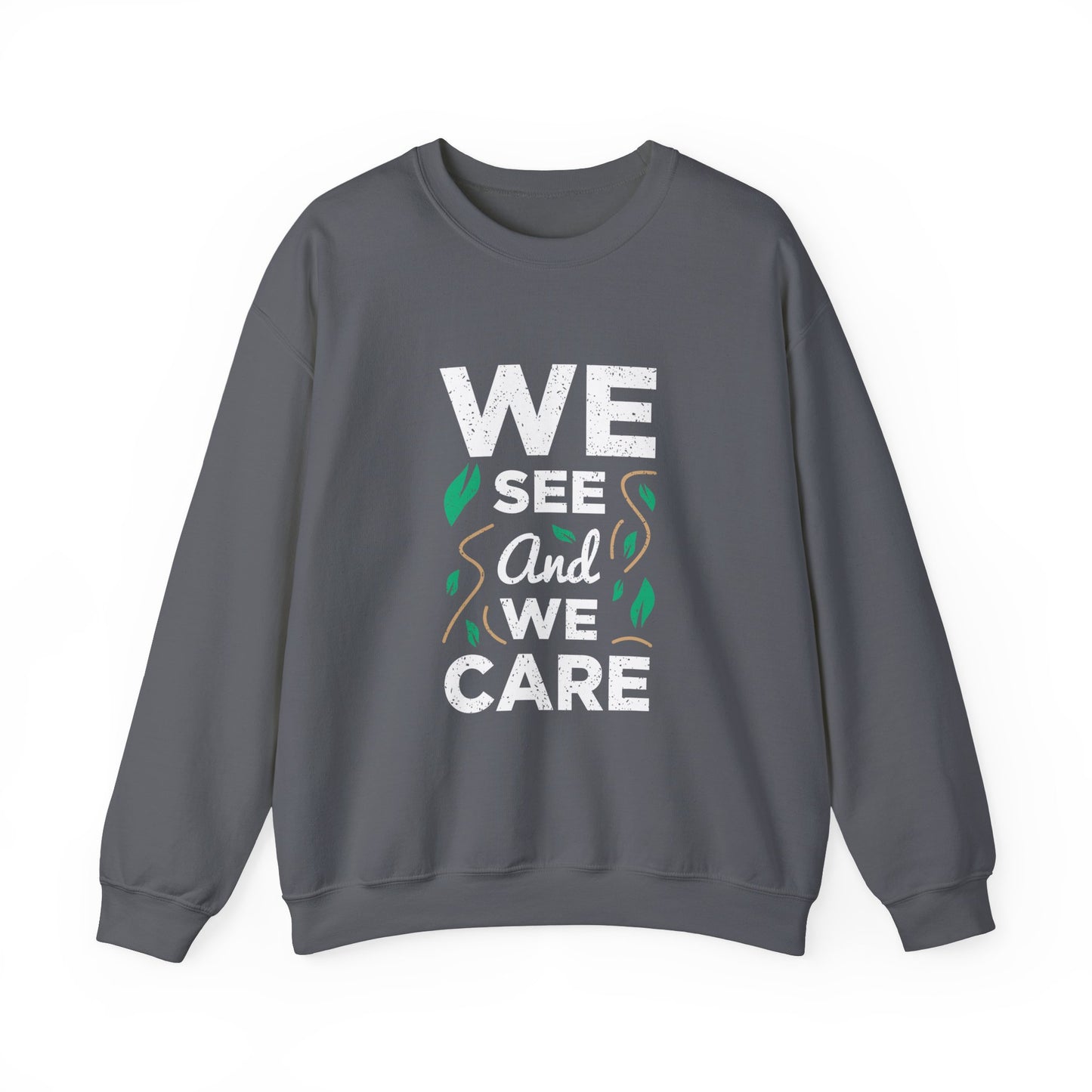 We See And We Care Unisex Heavy Blend™ Crewneck Sweatshirt