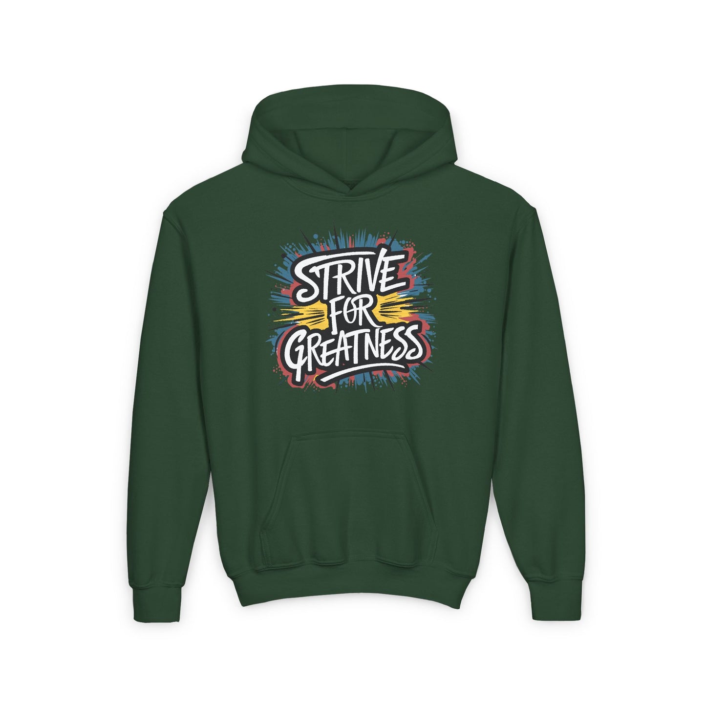 Strive For Greatness Youth Heavy Blend Hooded Sweatshirt