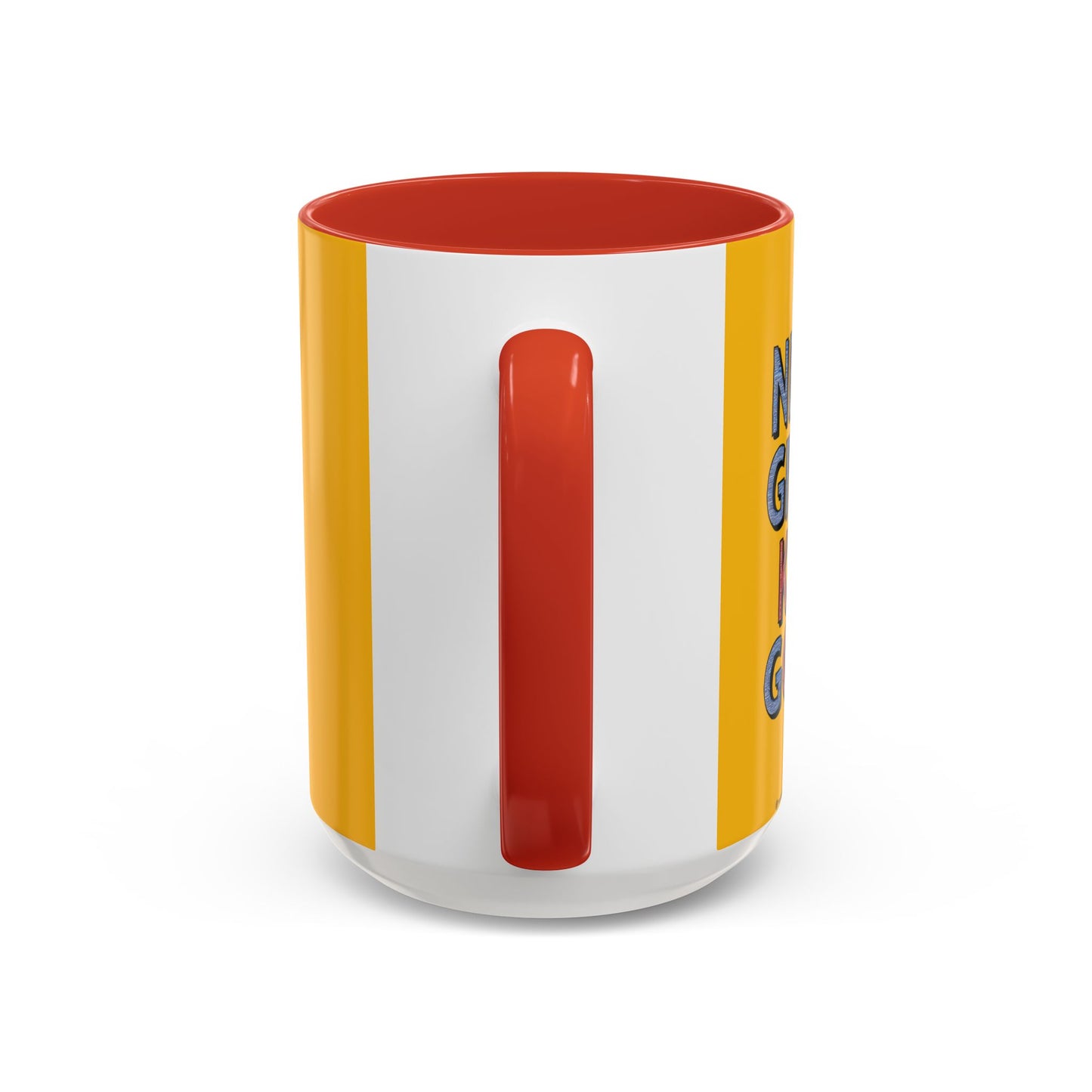 Never Give Up Keep Going Accent Coffee Mug (11, 15oz)