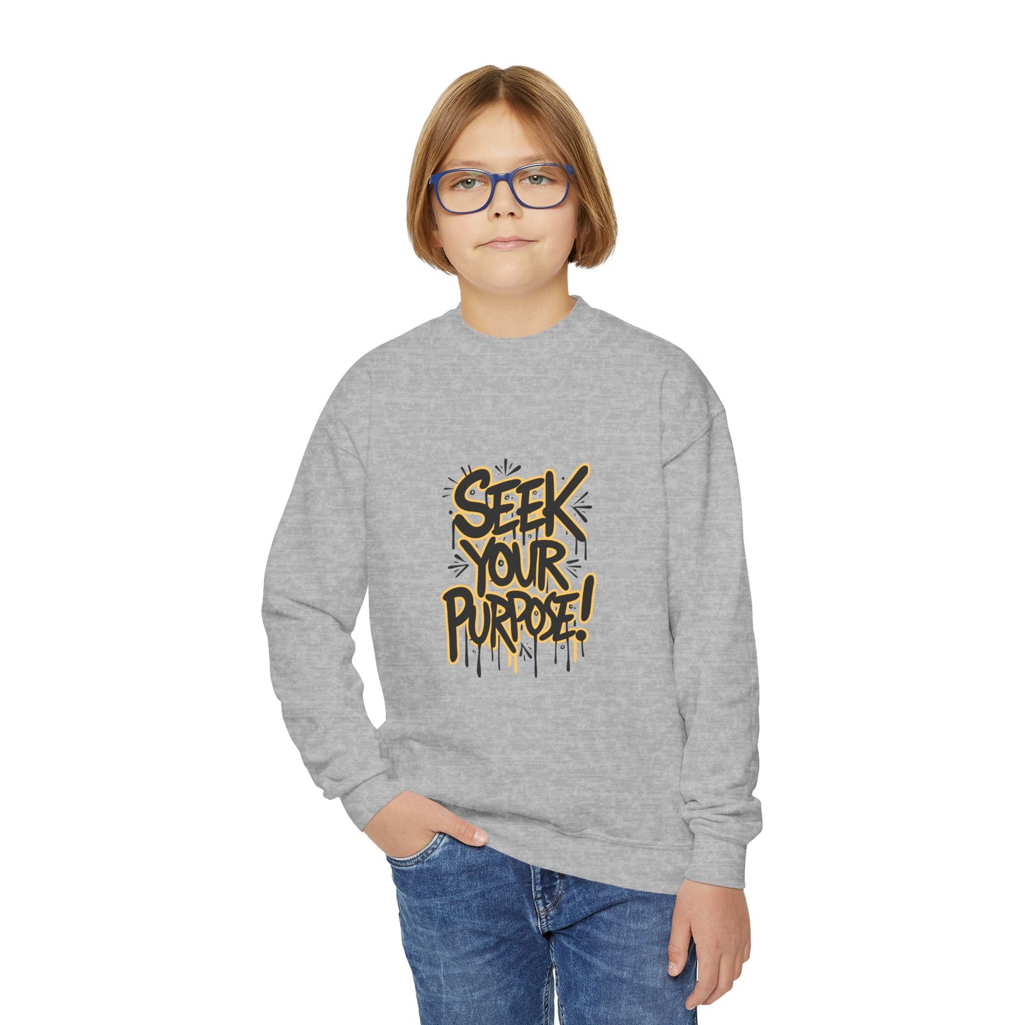 Seek Your Purpose! Youth Crewneck Sweatshirt