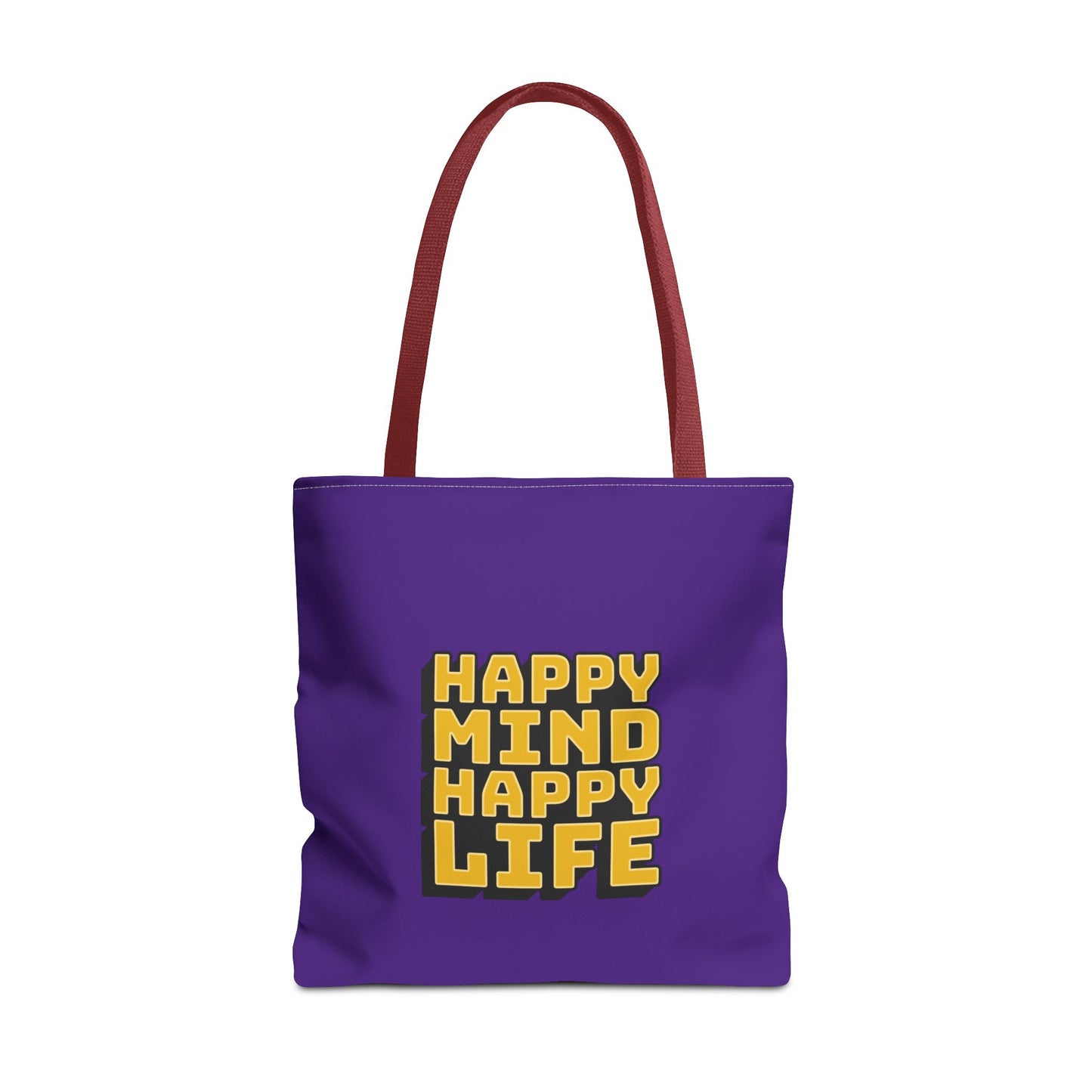 Happy Mind Happy Life Tote Bag (AOP)