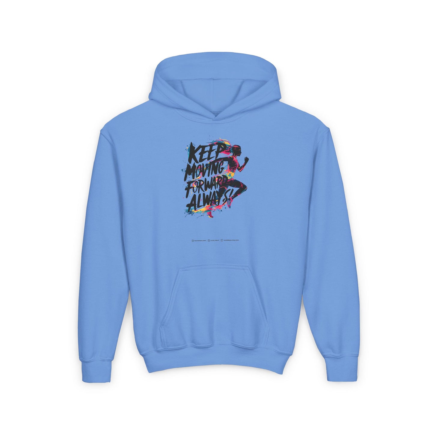Keep Moving Forward Always Youth Heavy Blend Hooded Sweatshirt