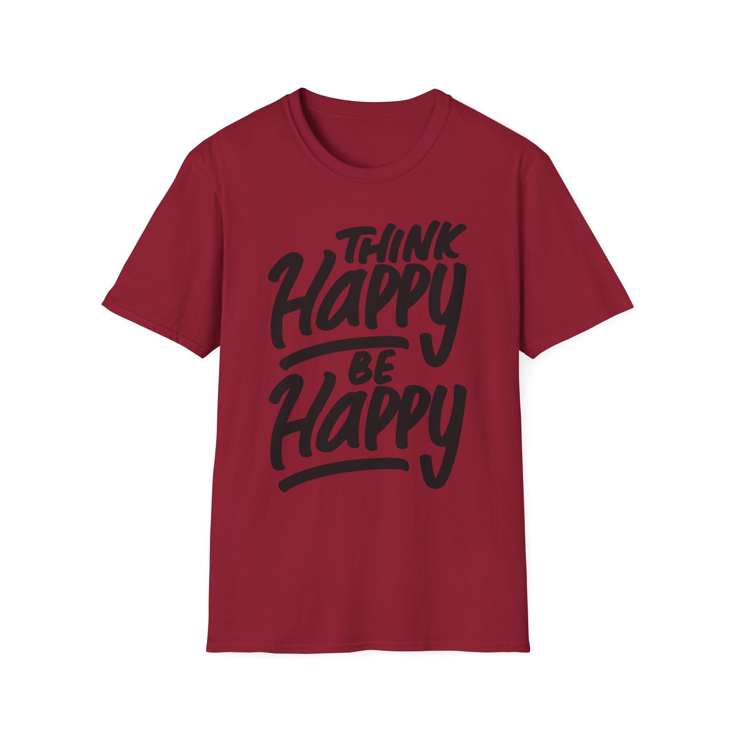 Think Happy Be Happy Unisex Softstyle T-Shirt