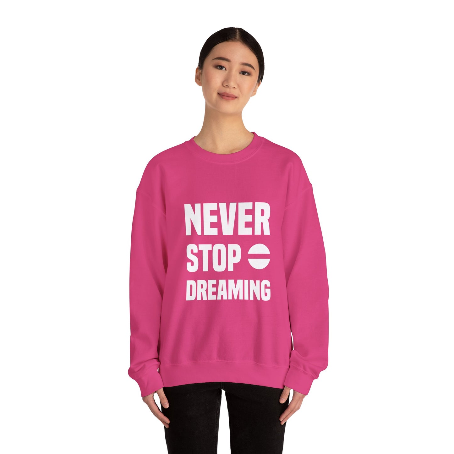 Never Stop Dreaming Unisex Heavy Blend™ Crewneck Sweatshirt