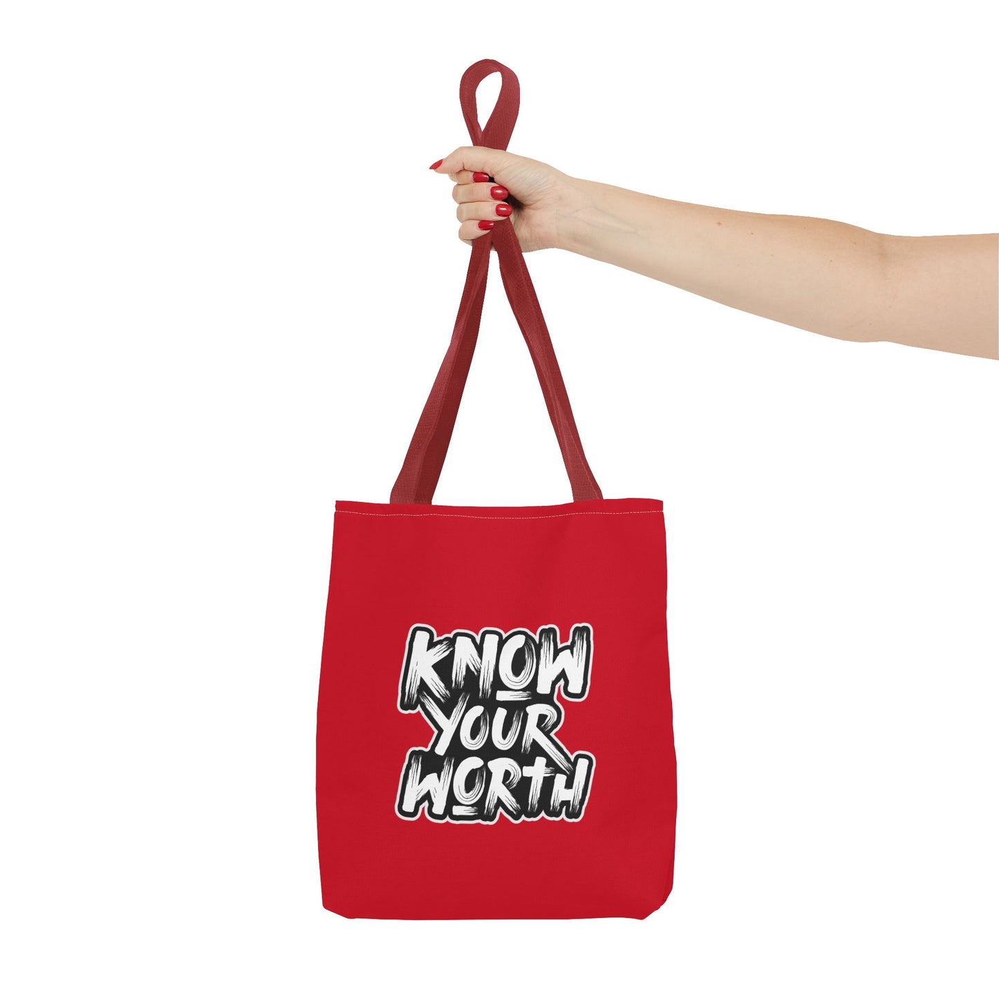 Know Your Worth Tote Bag (AOP)
