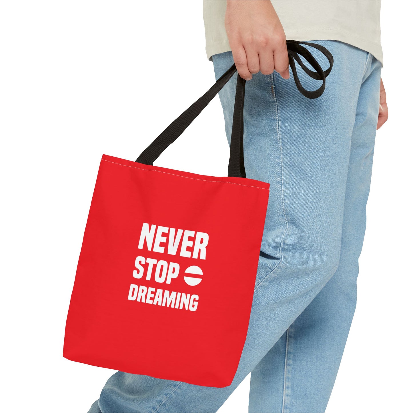 Never Stop Dreaming Tote Bag (AOP)
