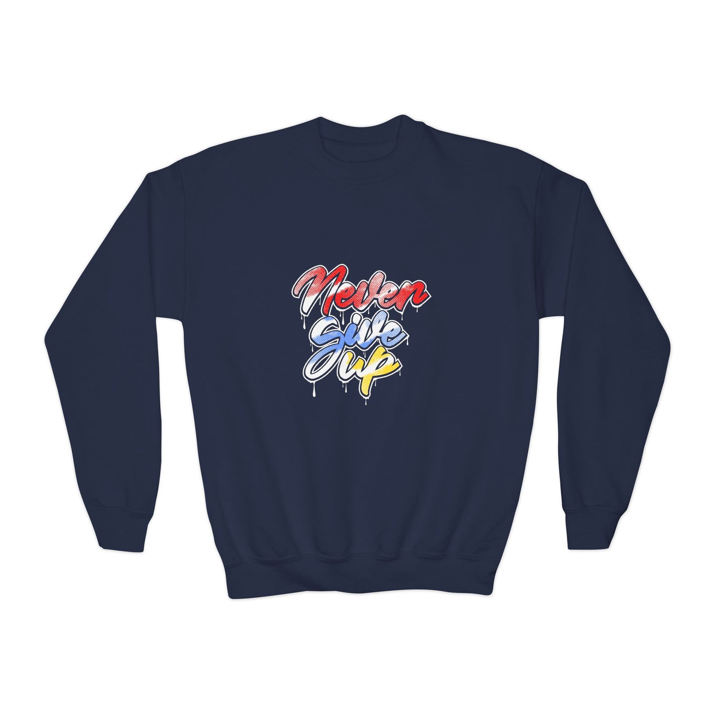 Never Give Up Youth Crewneck Sweatshirt
