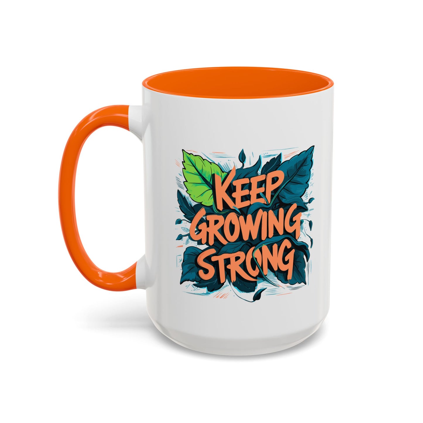 Keep Growing Strong Accent Coffee Mug (11, 15oz)