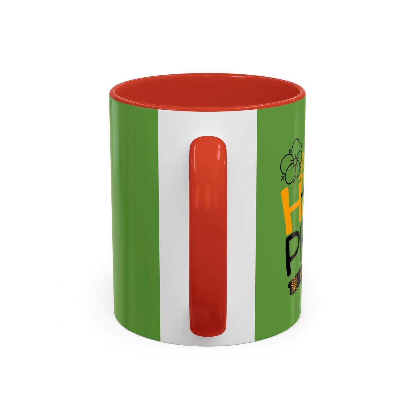 Hustle Hard And Pray Harder Accent Coffee Mug (11, 15oz)