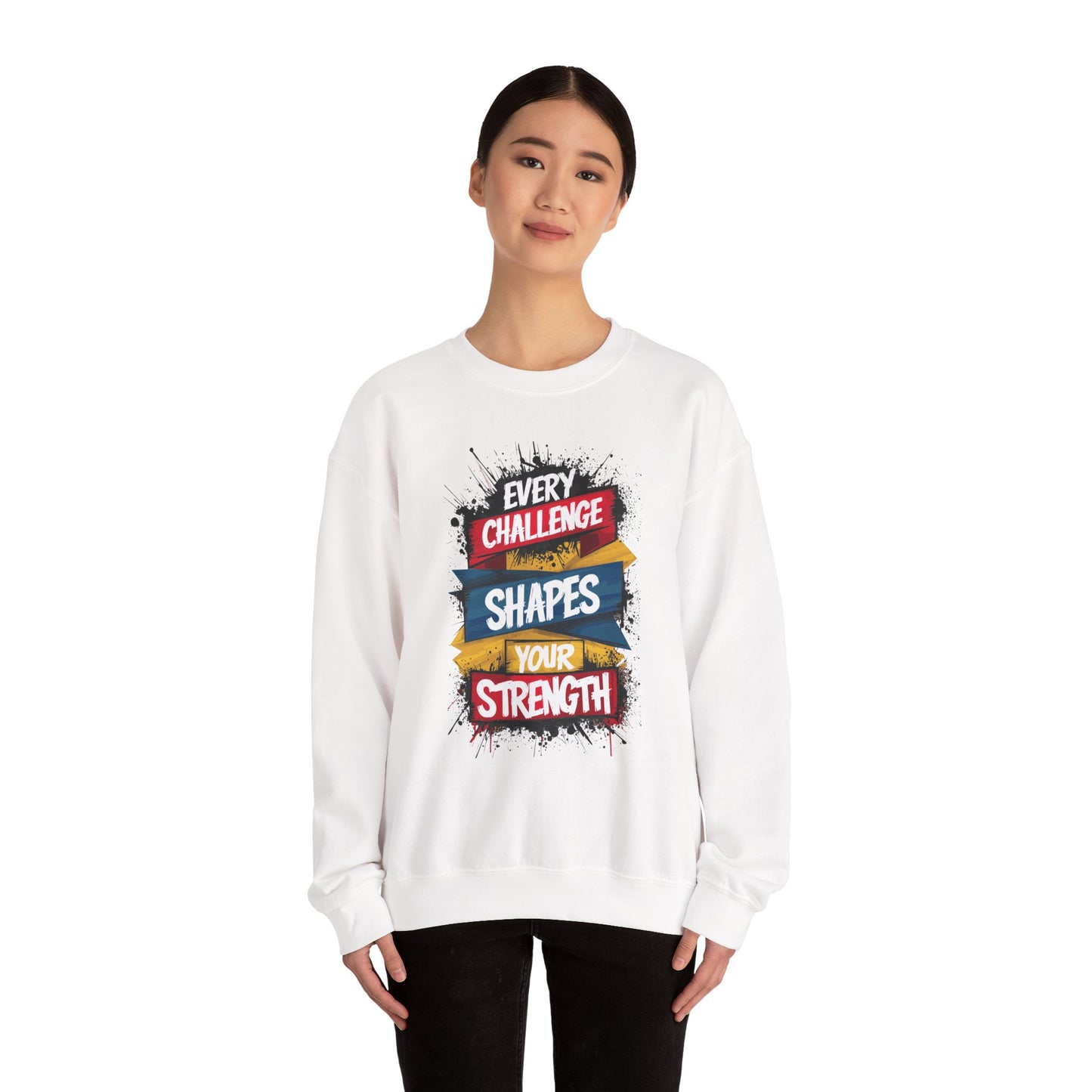 Every Challenge Shapes Your Strength Unisex Heavy Blend™ Crewneck Sweatshirt
