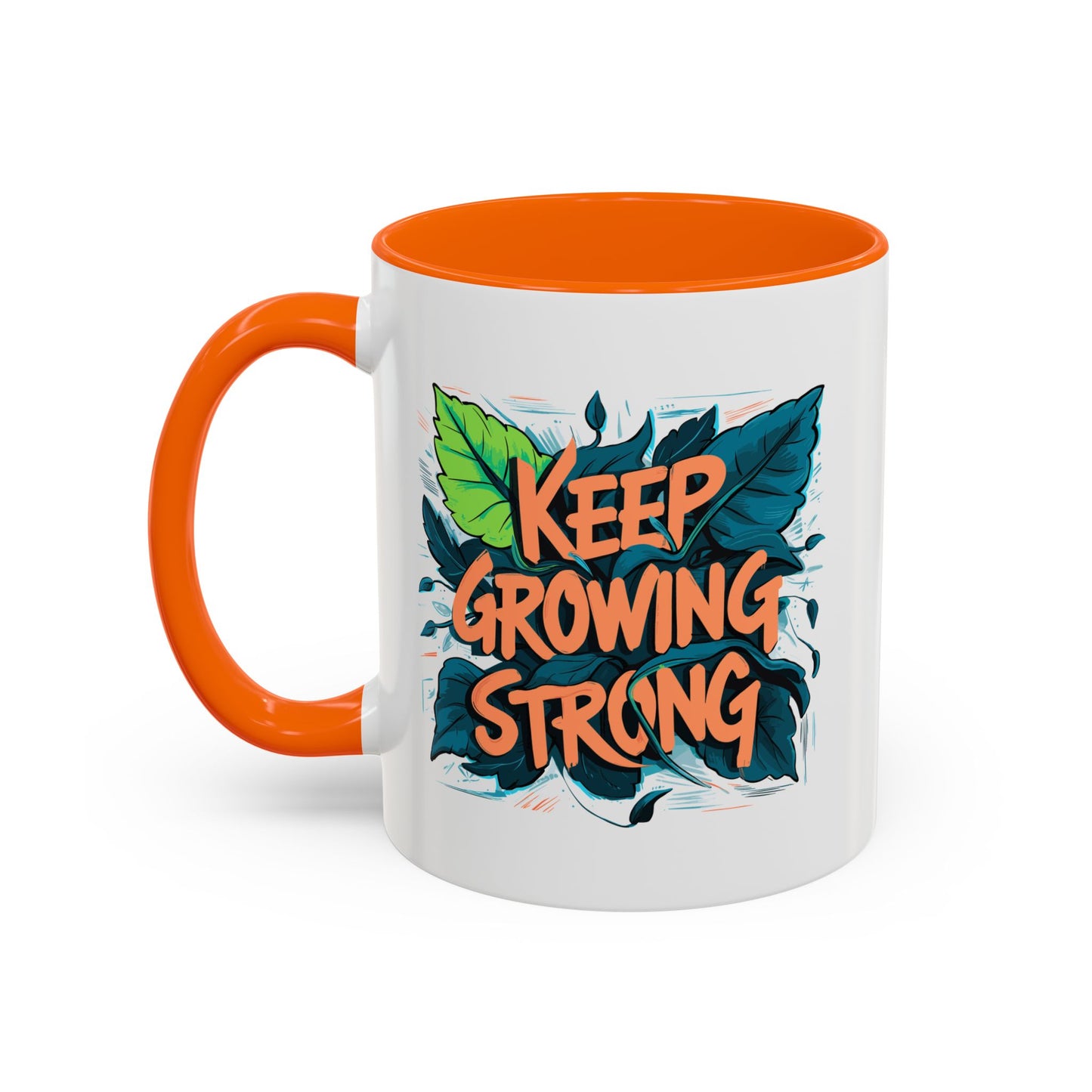 Keep Growing Strong Accent Coffee Mug (11, 15oz)