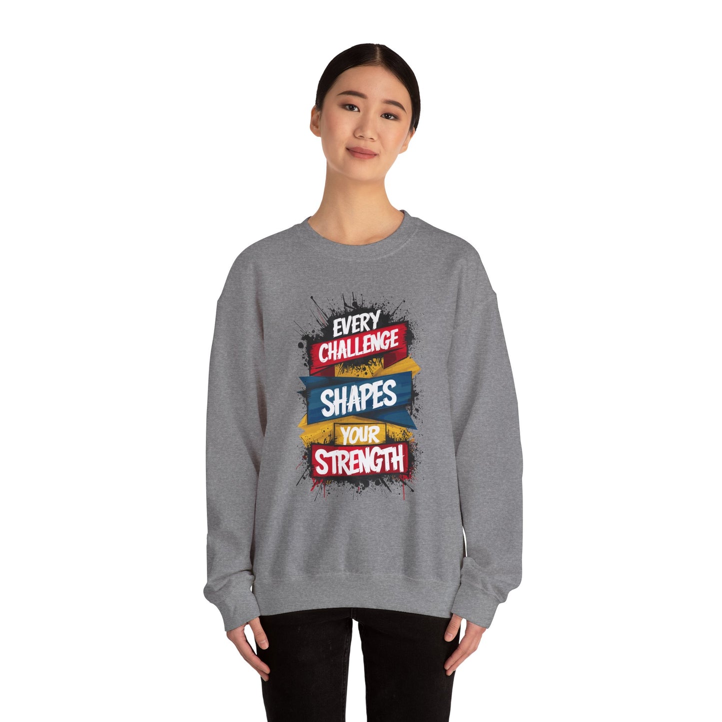 Every Challenge Shapes Your Strength Unisex Heavy Blend™ Crewneck Sweatshirt