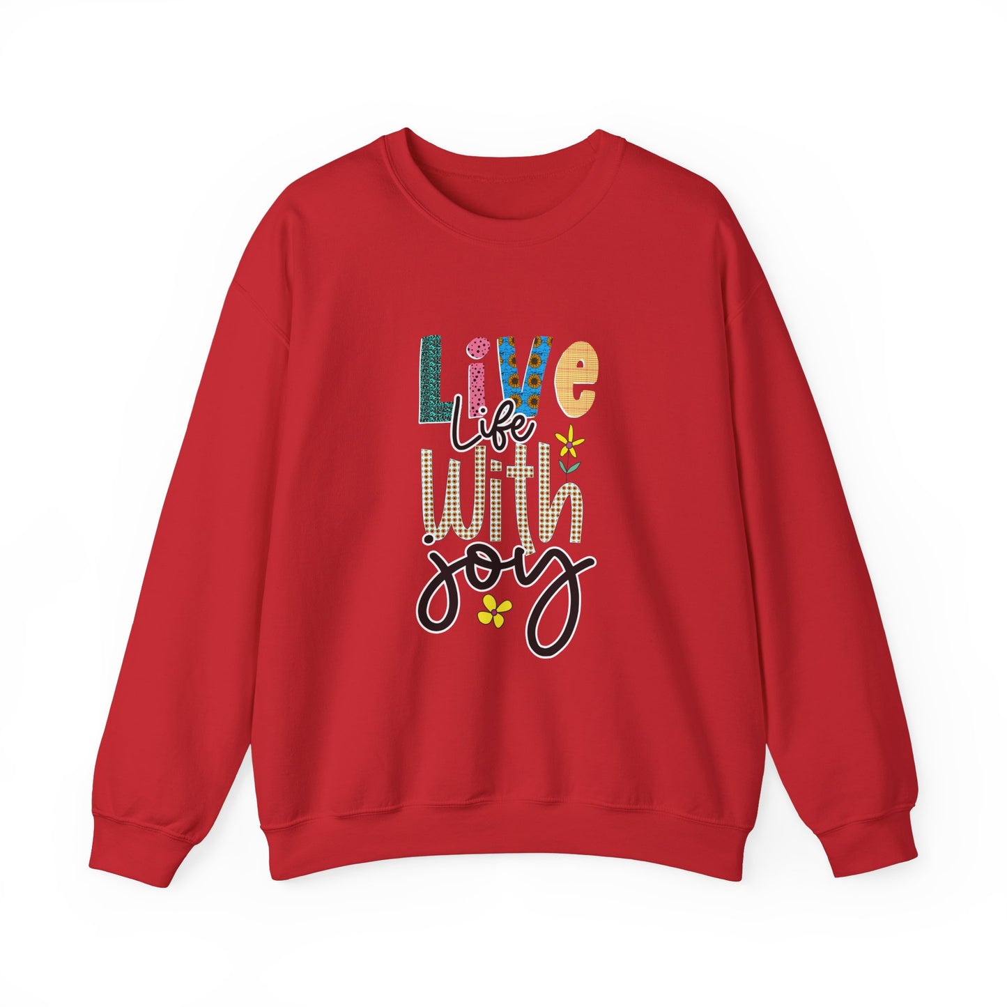 Live Life With Joy Unisex Heavy Blend™ Crewneck Sweatshirt