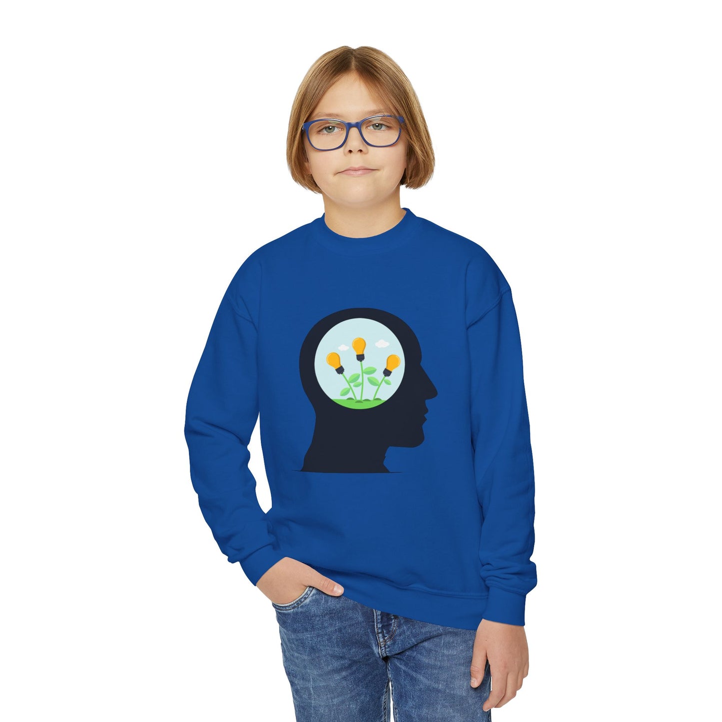 Mindset And Positive Thoughts Youth Crewneck Sweatshirt
