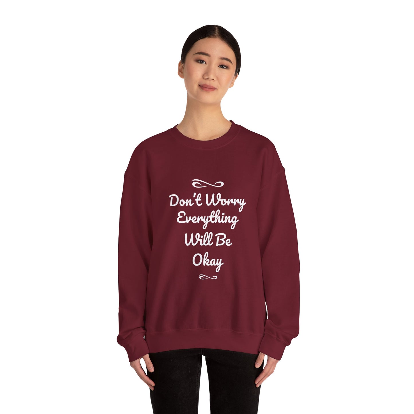 Don't Worry Everything Will Be Okey Unisex Heavy Blend™ Crewneck Sweatshirt