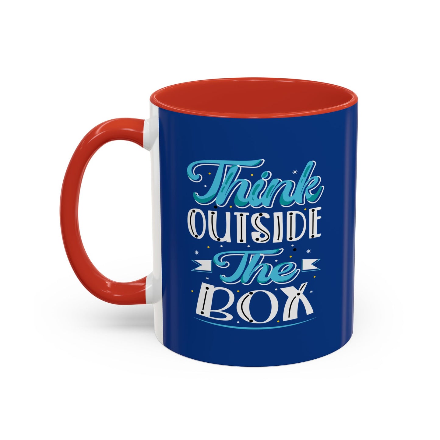 Think Outside The Box Accent Coffee Mug (11, 15oz)