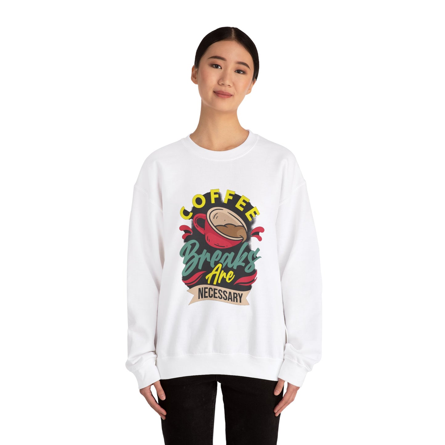 Coffee Breaks Are Necessary Unisex Heavy Blend™ Crewneck Sweatshirt