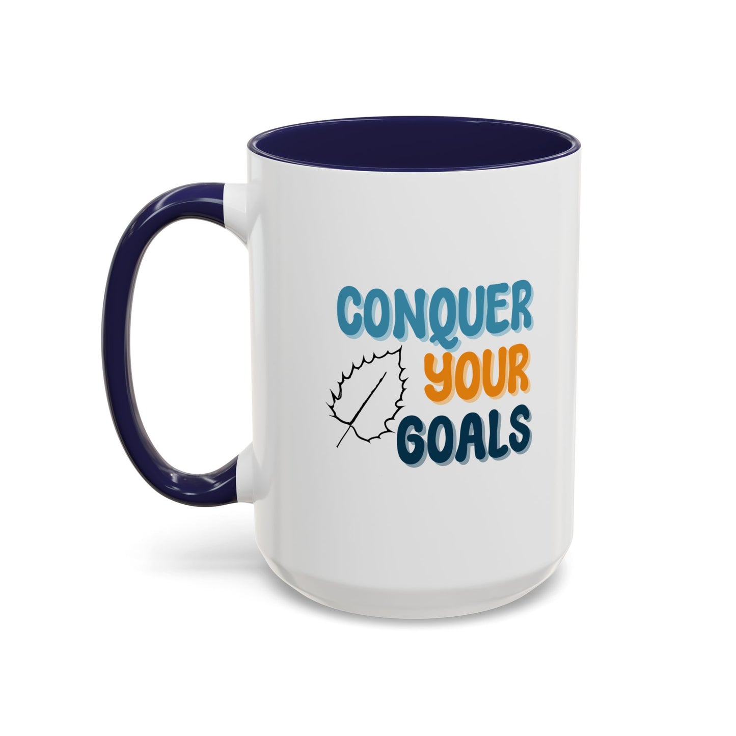 Conquer Your Goals Accent Coffee Mug (11, 15oz)