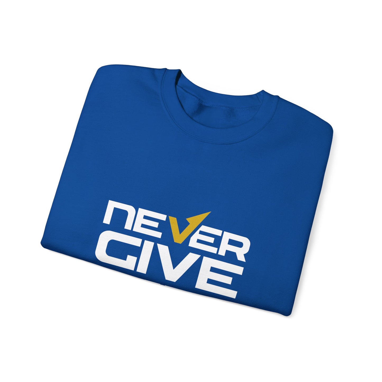 Never Give Up Unisex Heavy Blend™ Crewneck Sweatshirt