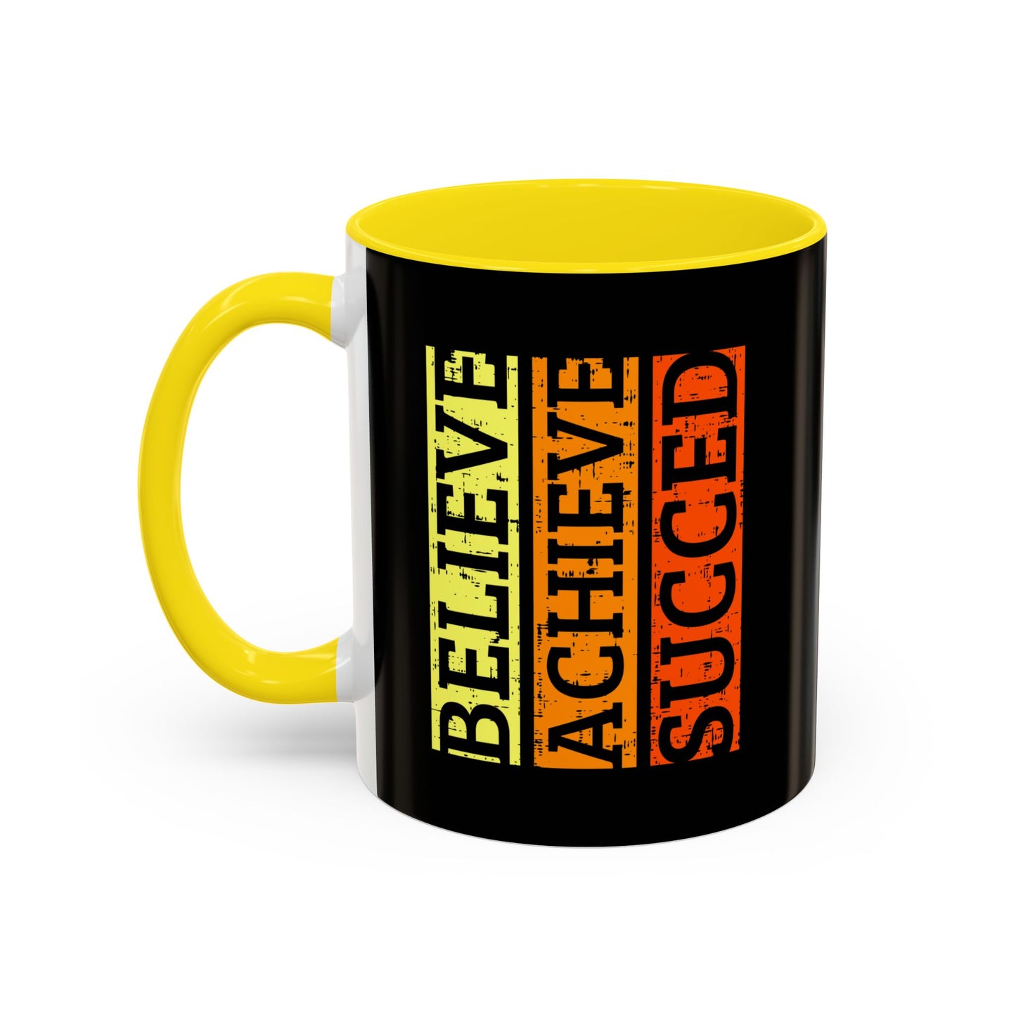 Belive Achieve Succed Accent Coffee Mug (11, 15oz)