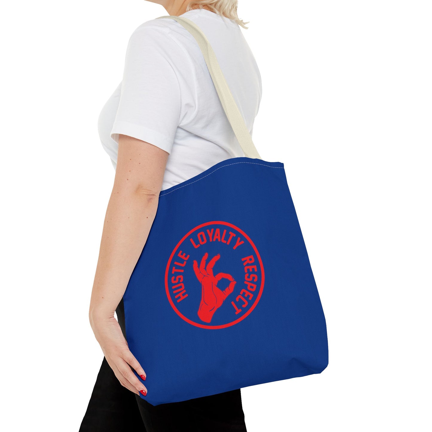 Hustle Loyalty Respect Tote Bag (AOP)