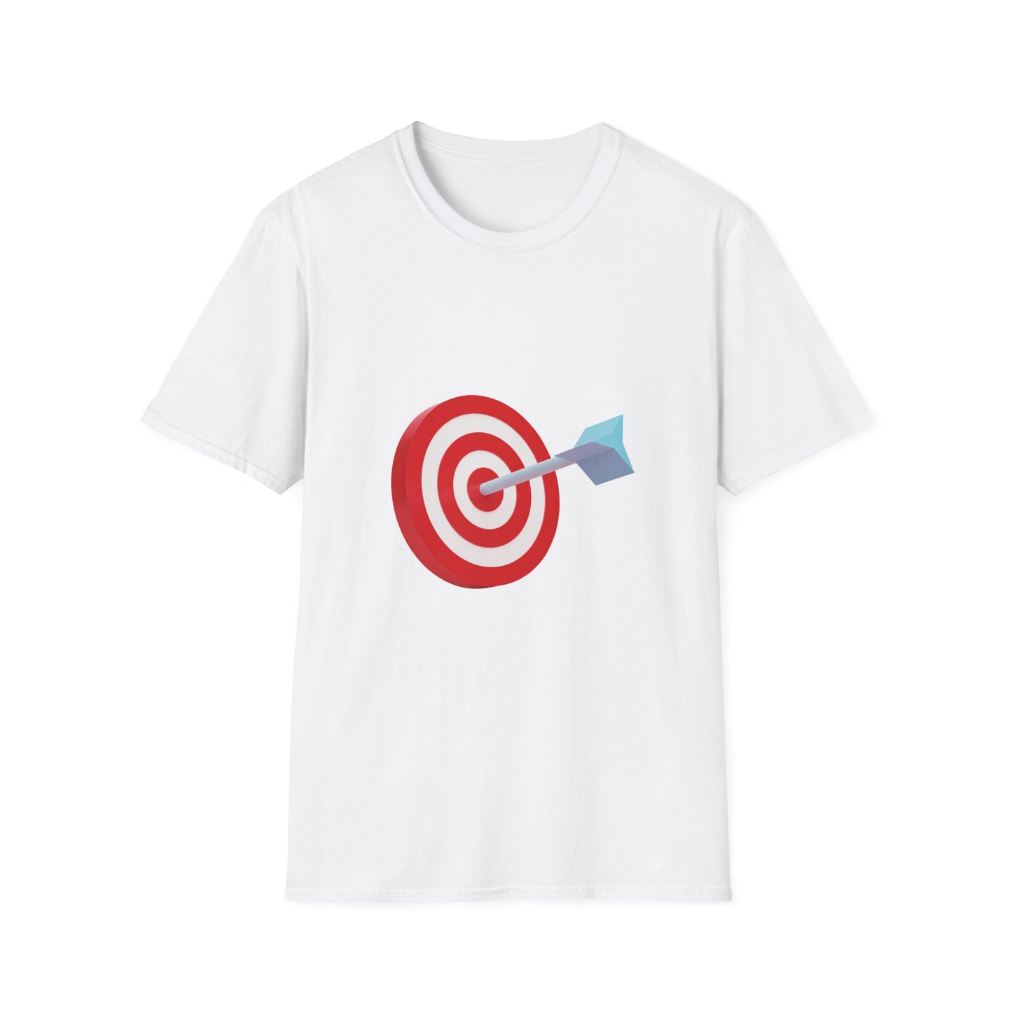 3d Render Arroe Hit The Center Of Target Or Goal Of Success Unisex Softstyle T-Shirt