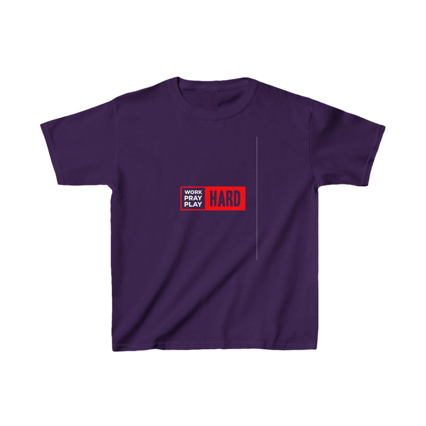Work Hard Pray Hard Play Hard Kids Heavy Cotton™ Tee