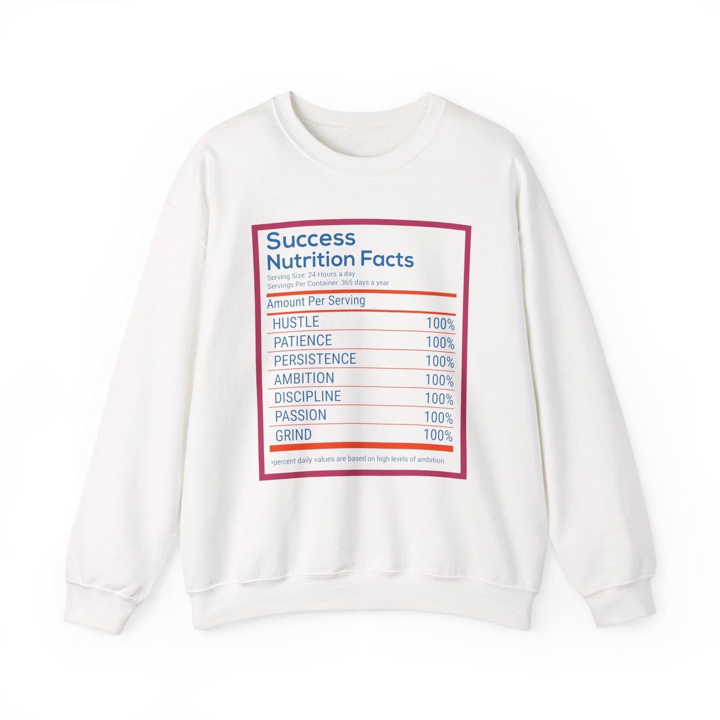 Success Nutrition Facts Unisex Heavy Blend™ Crewneck Sweatshirt