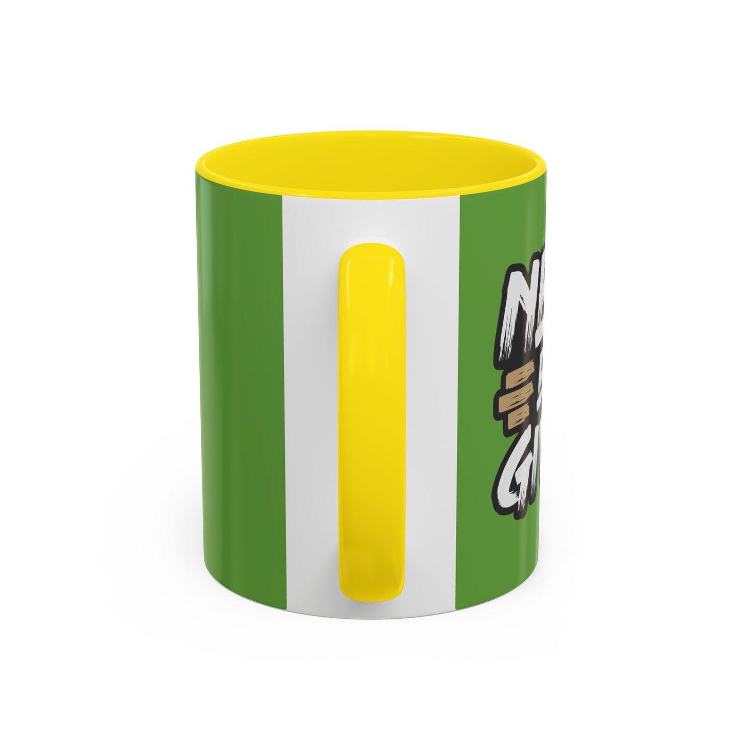 Never Give Up Accent Coffee Mug (11, 15oz)