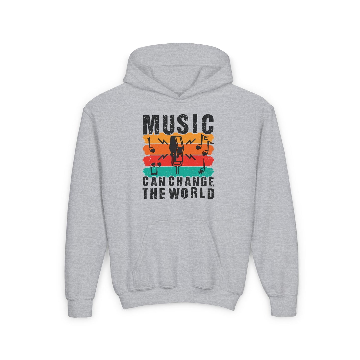 Music Can Change The World Youth Heavy Blend Hooded Sweatshirt