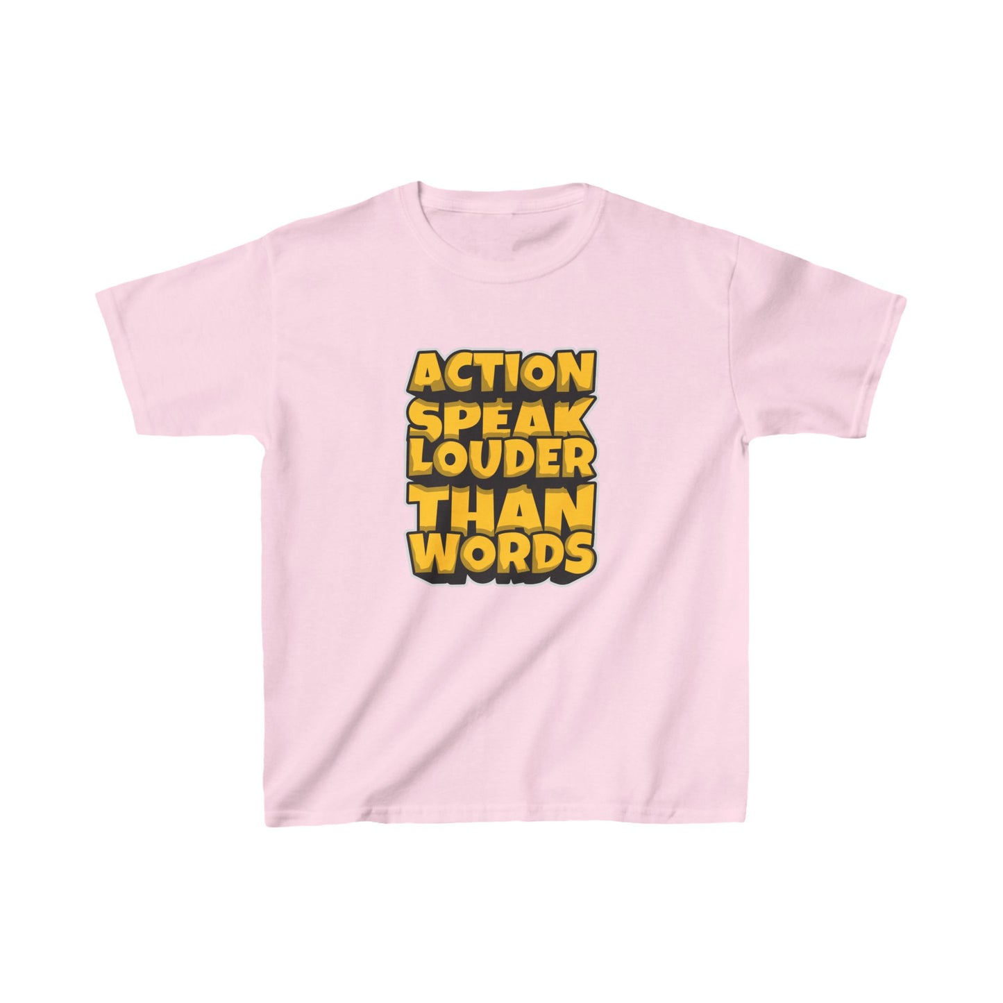 Action Speak Louder Than Words Kids Heavy Cotton™ Tee