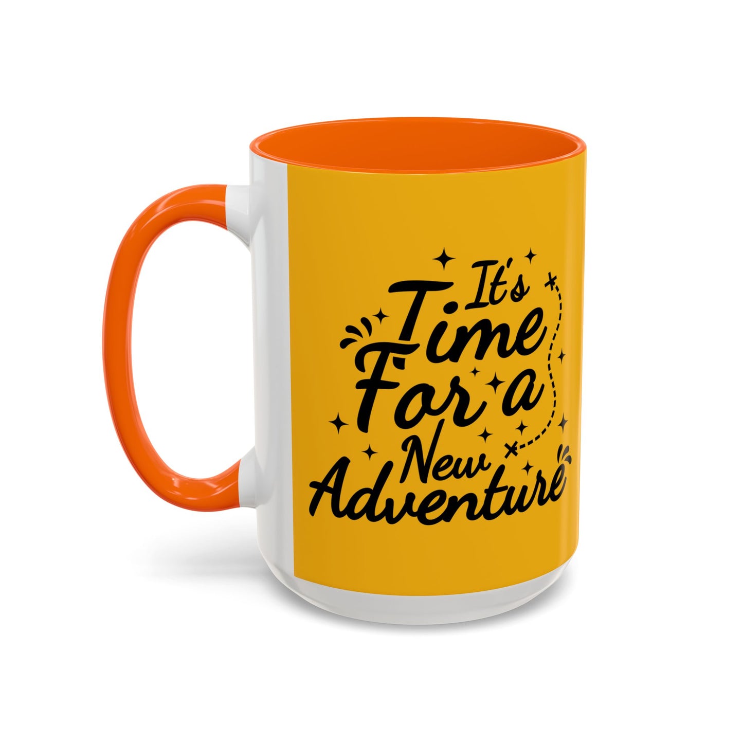 It's Time For A New Adventure Accent Coffee Mug (11, 15oz)