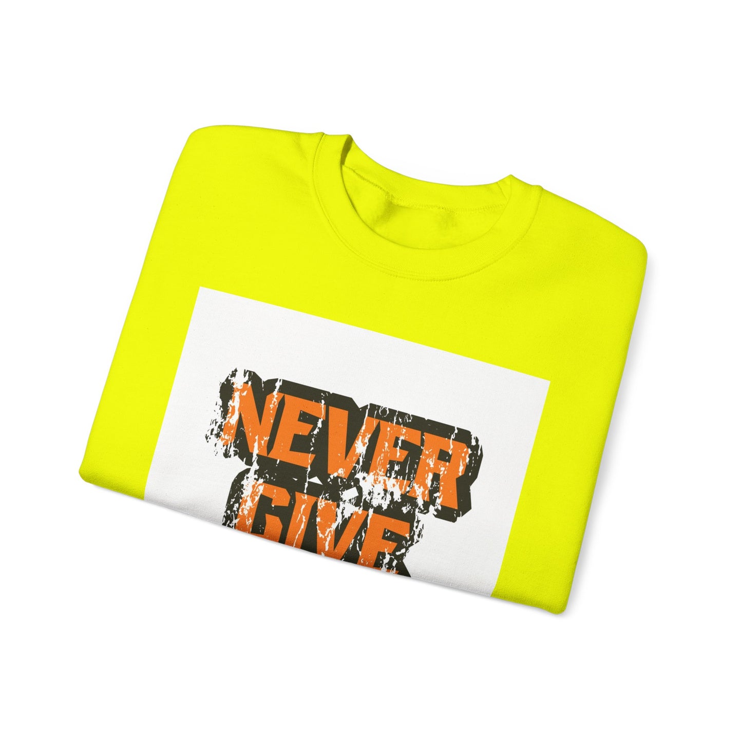 Never Give Up Unisex Heavy Blend™ Crewneck Sweatshirt