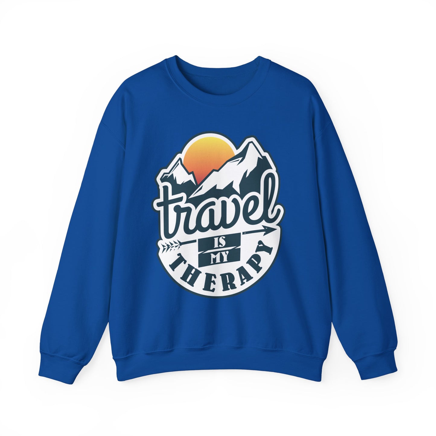 Travel Is My Therapy Unisex Heavy Blend™ Crewneck Sweatshirt