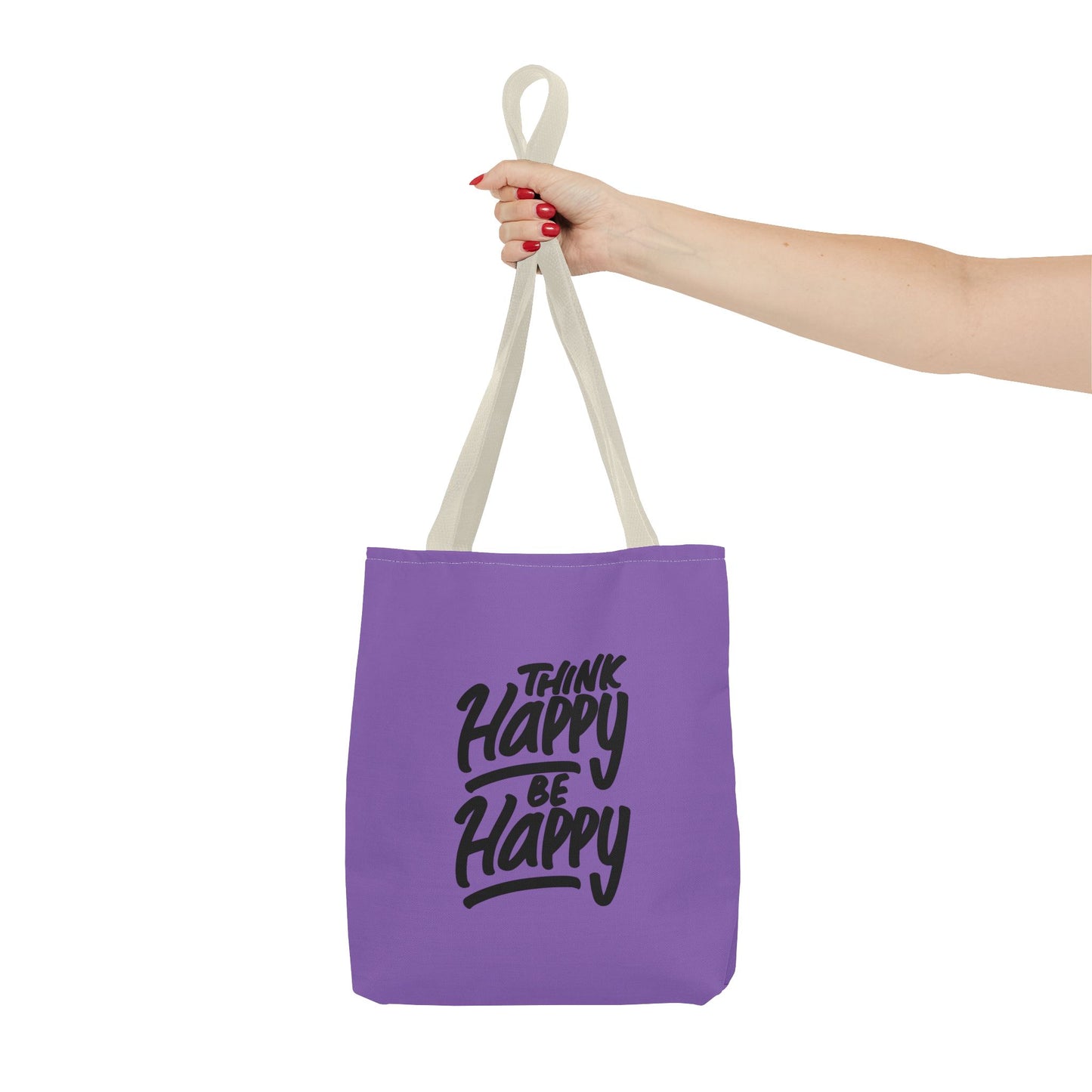 Think Happy Be Happy Tote Bag (AOP)