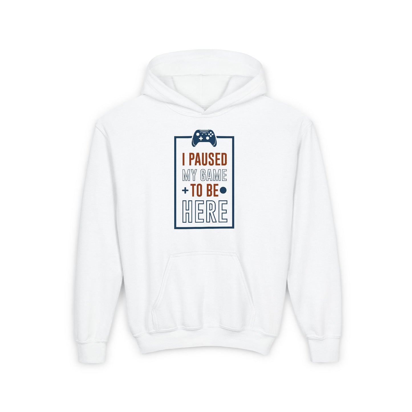I Pushed My Game To Be Here Youth Heavy Blend Hooded Sweatshirt