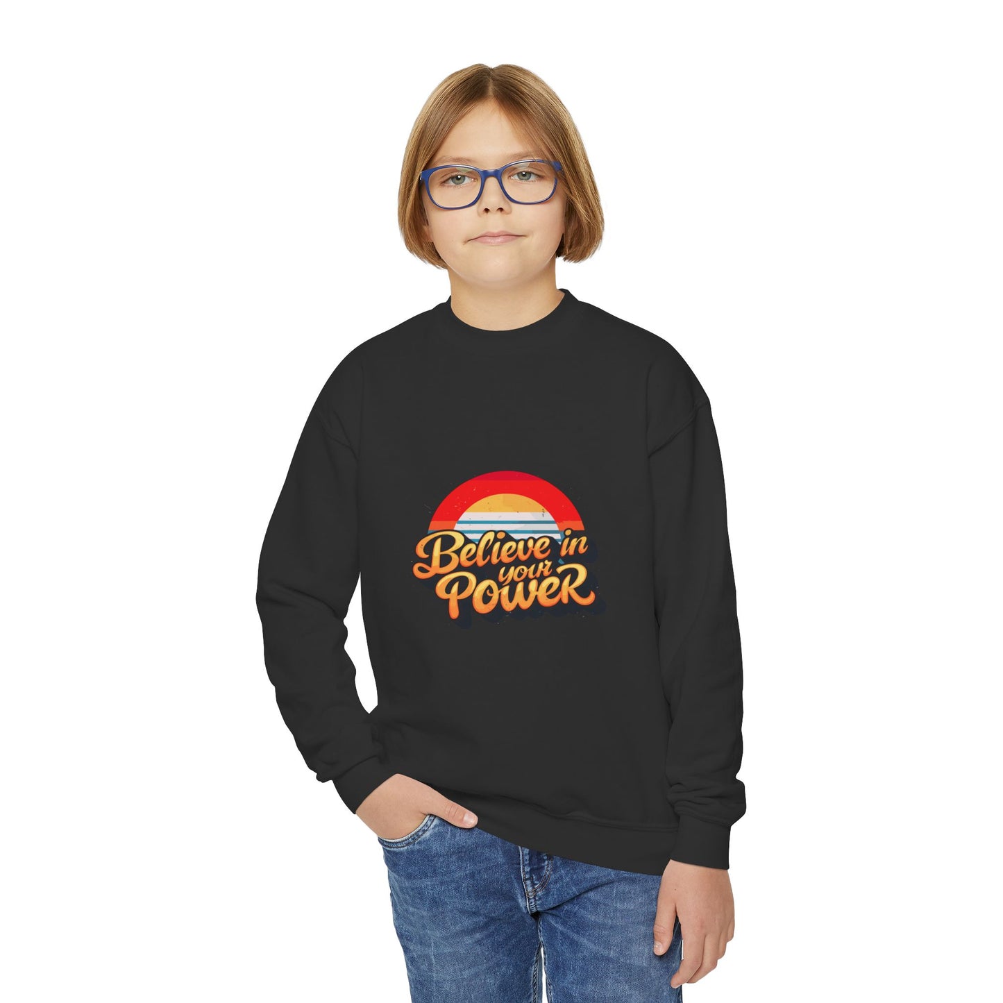 Believe In Your Power Youth Crewneck Sweatshirt