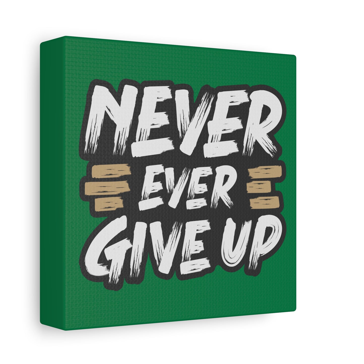 Never Give Up Matte Canvas, Stretched, 1.25"