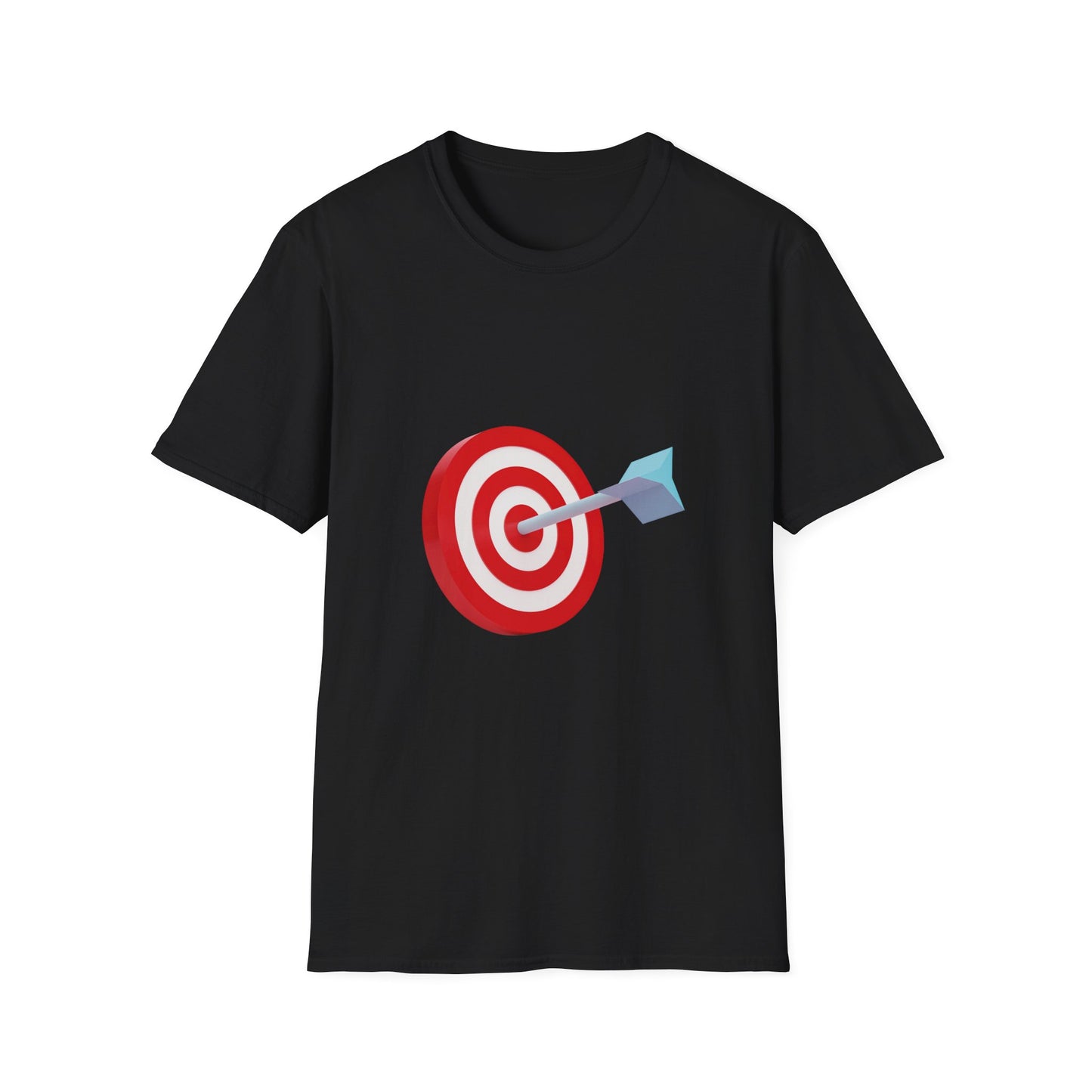 3d Render Arroe Hit The Center Of Target Or Goal Of Success Unisex Softstyle T-Shirt