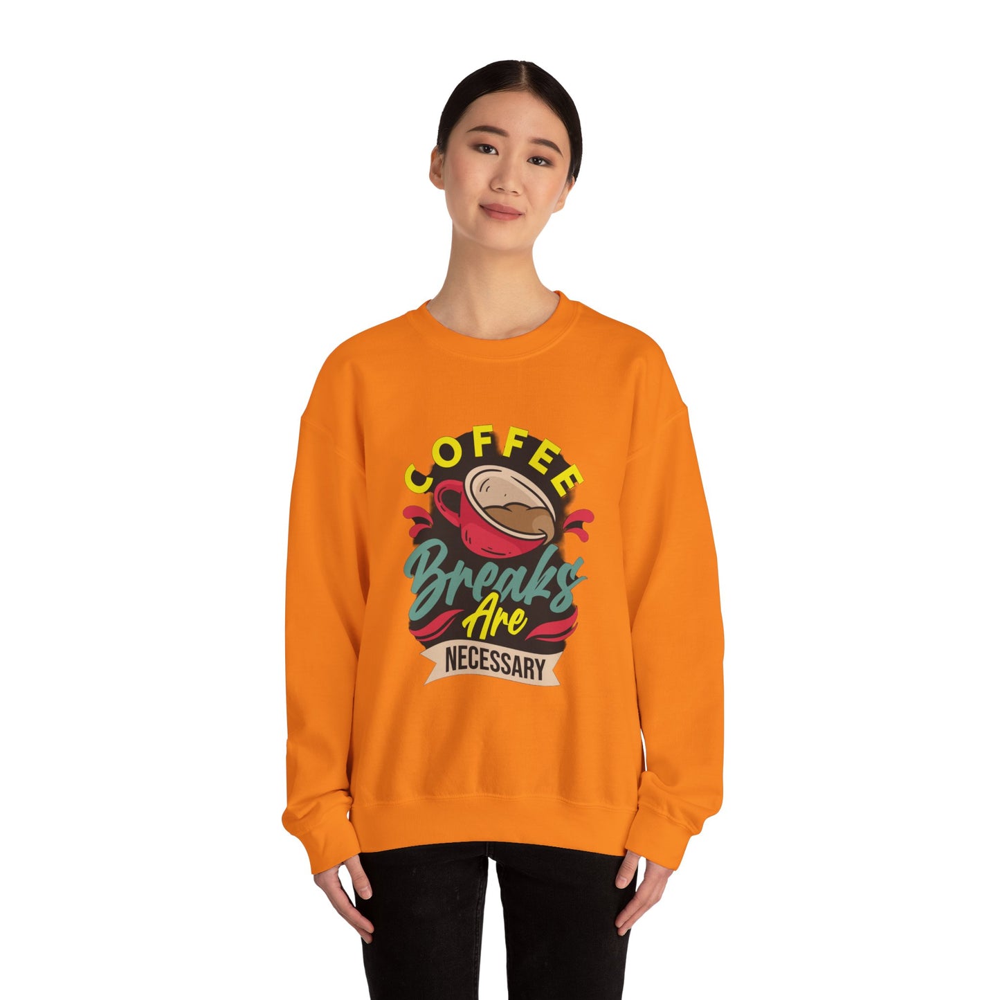 Coffee Breaks Are Necessary Unisex Heavy Blend™ Crewneck Sweatshirt