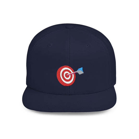 3d Render Arroe Hit The Center Of Target Or Goal Of Success Flat Bill Snapback