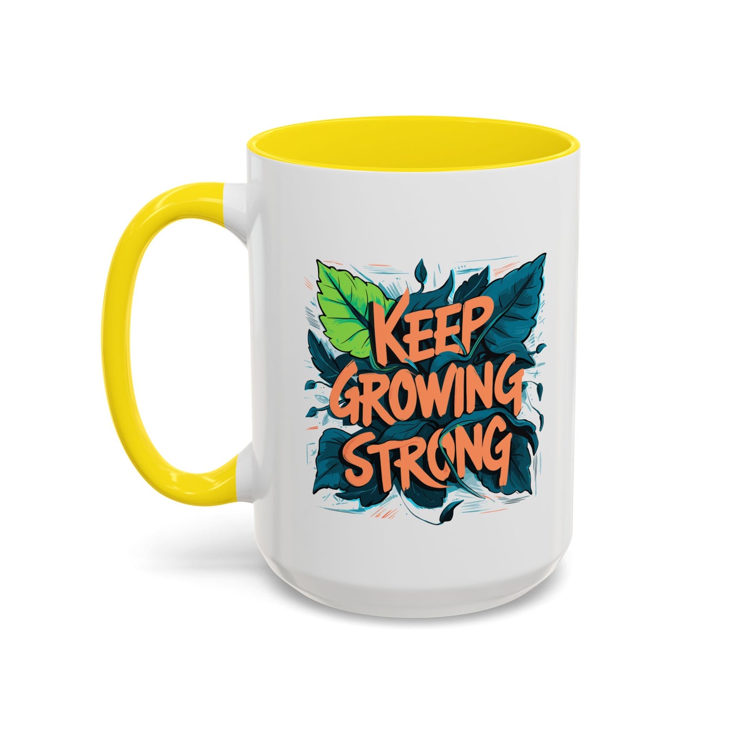 Keep Growing Strong Accent Coffee Mug (11, 15oz)