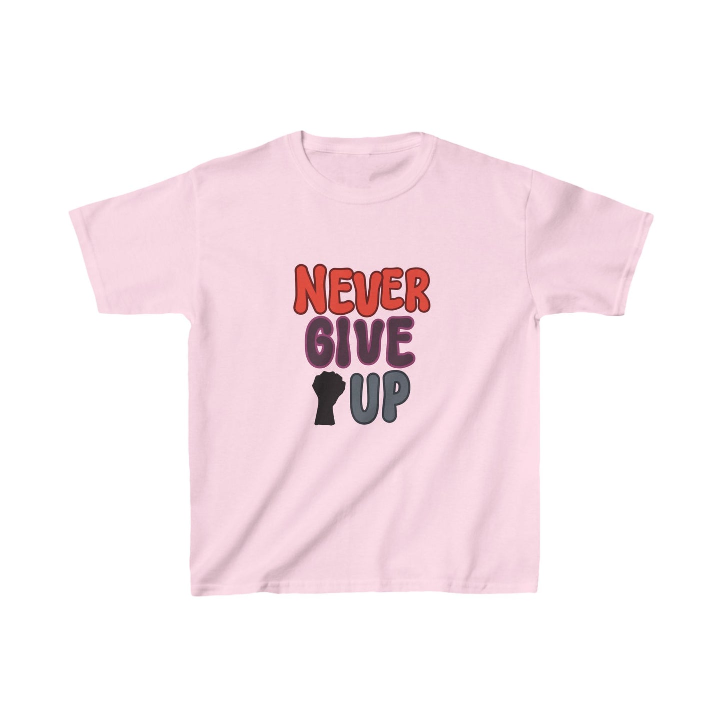 Never Give Up Kids Heavy Cotton™ Tee