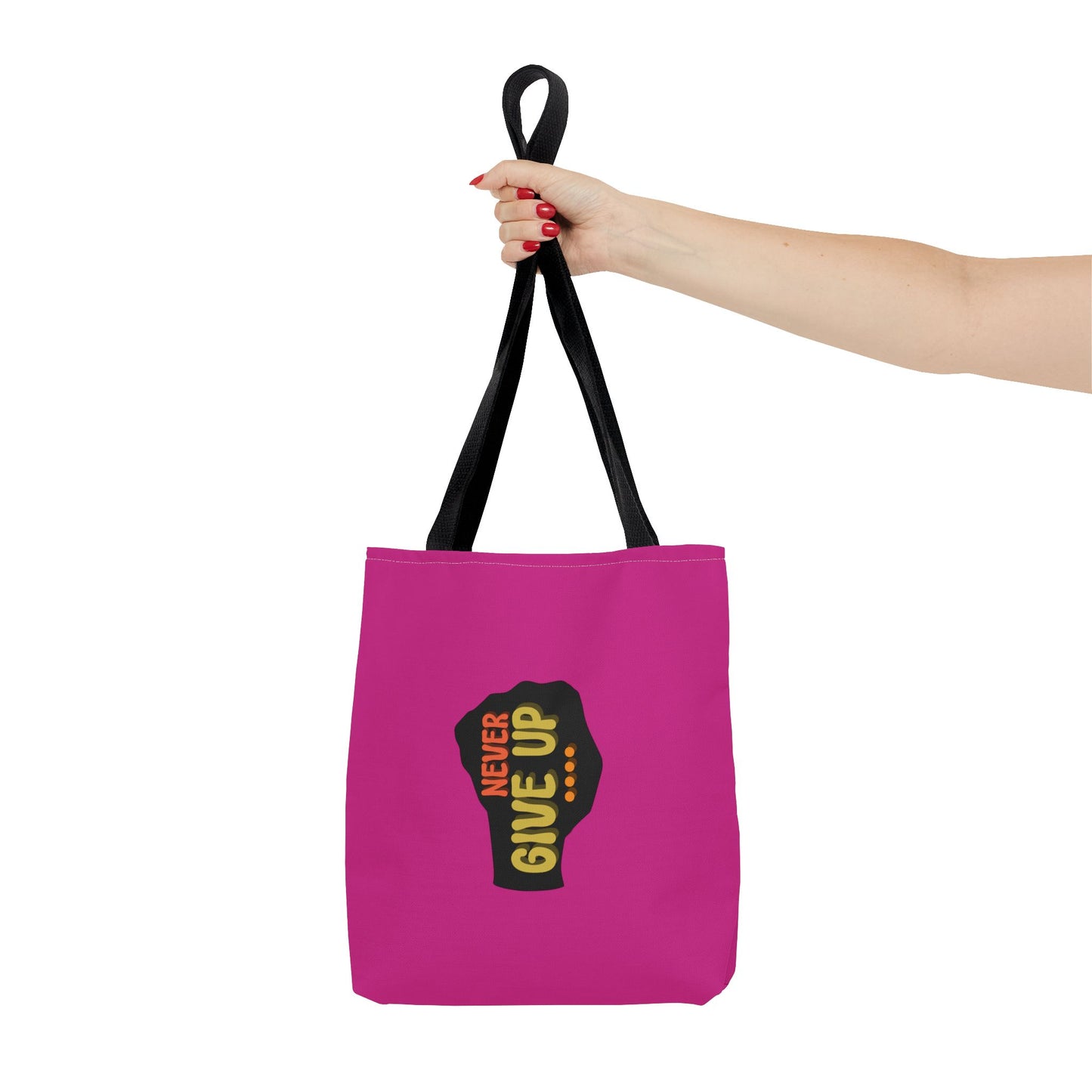 Never Give Up Tote Bag (AOP)