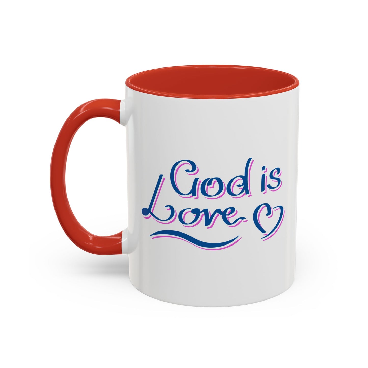 God Is Love Accent Coffee Mug (11, 15oz)