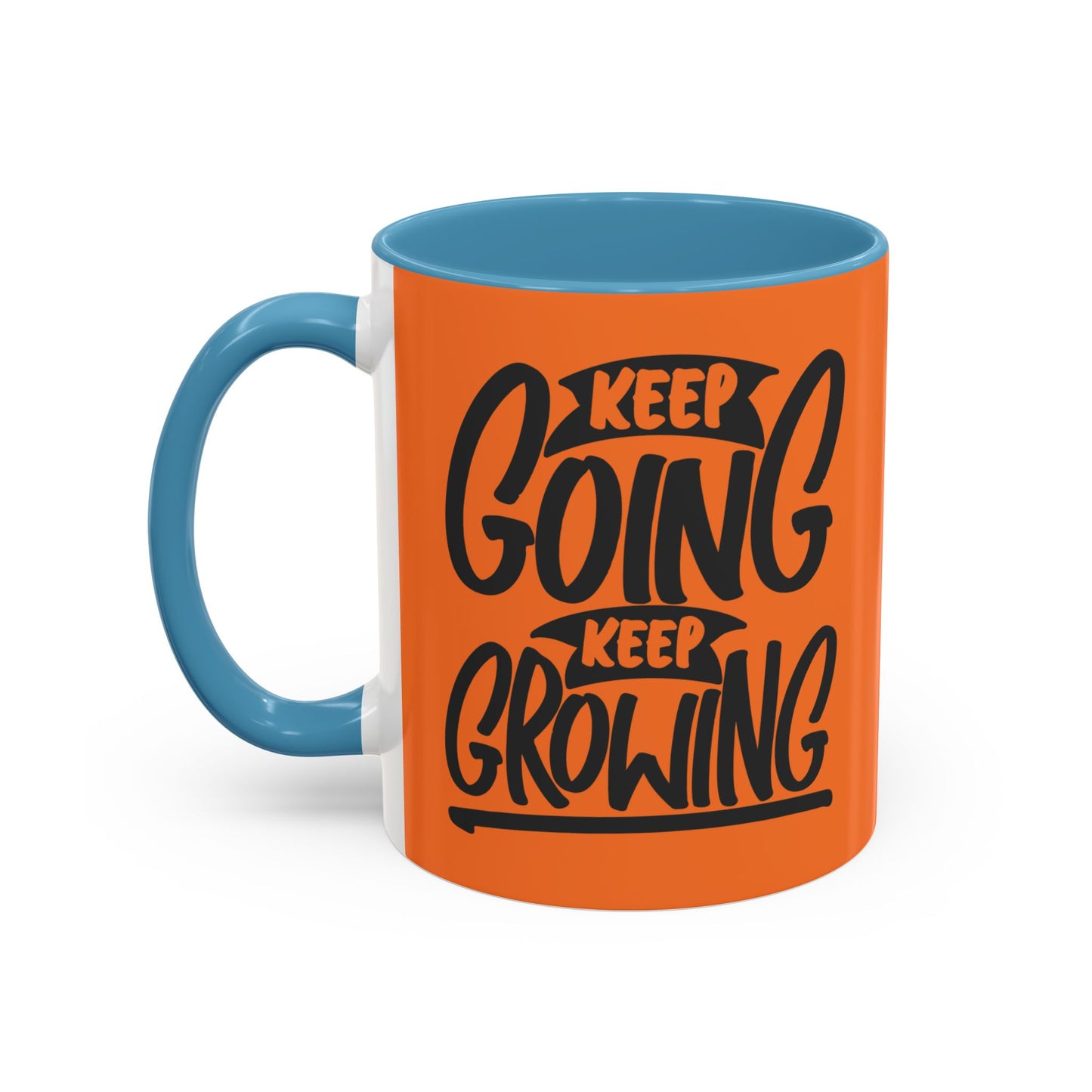 Keep Going Keep Growing Accent Coffee Mug (11, 15oz)