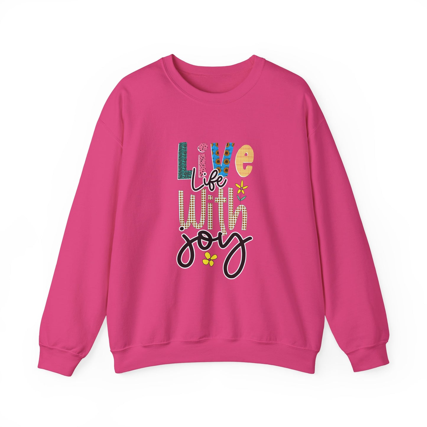 Live Life With Joy Unisex Heavy Blend™ Crewneck Sweatshirt