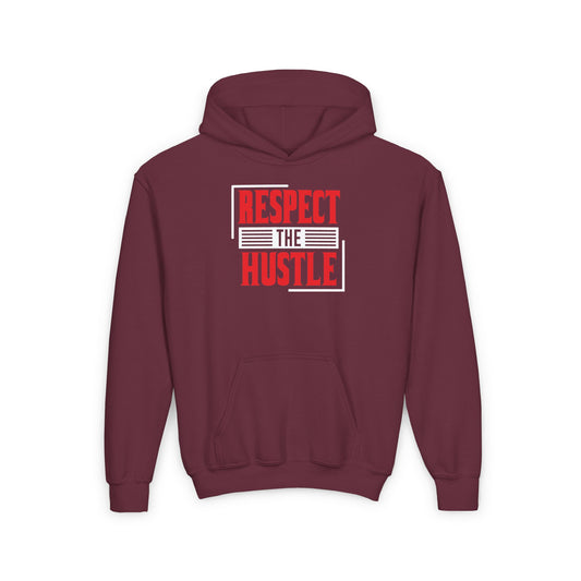 Respect The Hustle Youth Heavy Blend Hooded Sweatshirt