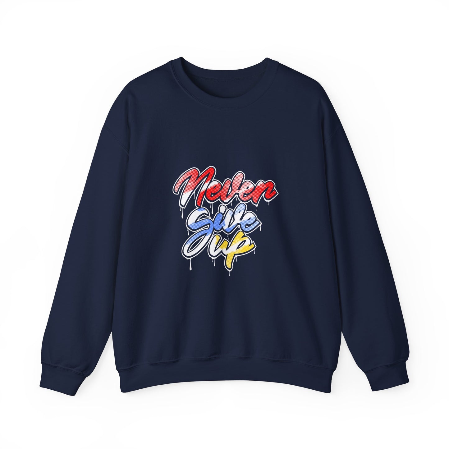 Never Give Up Unisex Heavy Blend™ Crewneck Sweatshirt